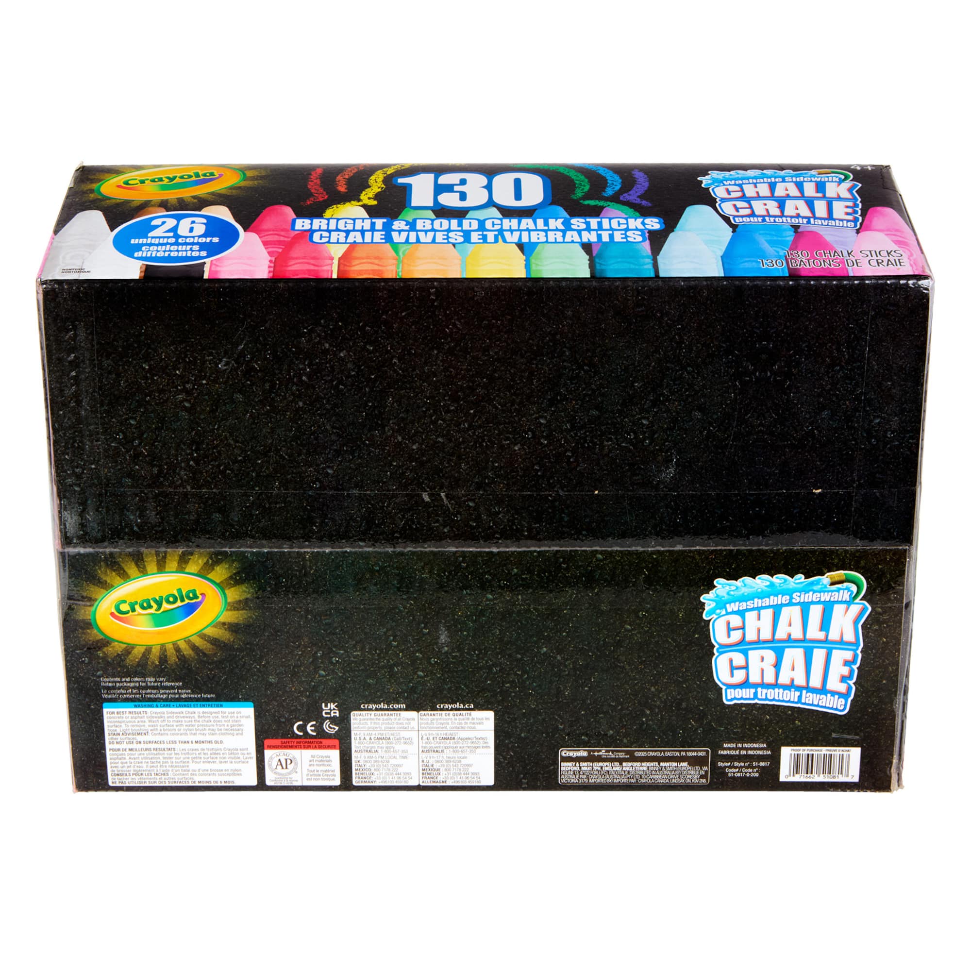 Crayola® Washable Sidewalk Chalk, Pack of 130